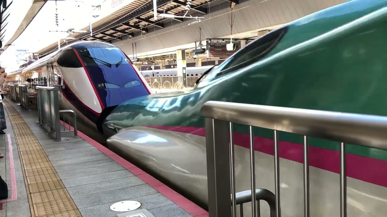 まもなく引退❗️　E5系やまびこ+E3系2000番台つばさ入線