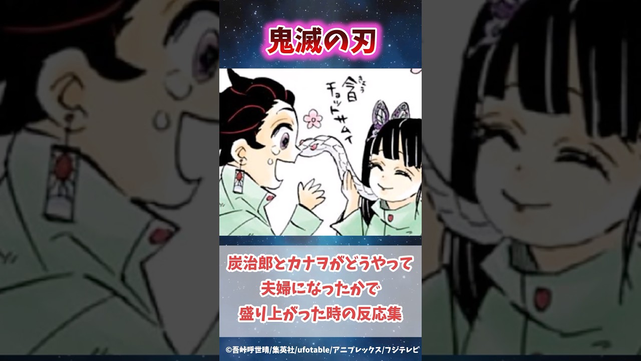 炭治郎とカナヲがどうやって夫婦になったかで盛り上がった時の反応集#無限城編 #鬼滅の刃 #鬼滅の刃反応集 #炭治郎 #冨岡義勇 #柱稽古編