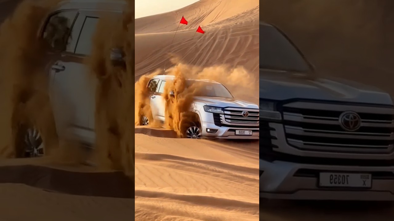 My Toyota Land Cruiser LC300 ZX stuck in desert sand. New upcoming Toyota Land Cruiser 2025. Habibi