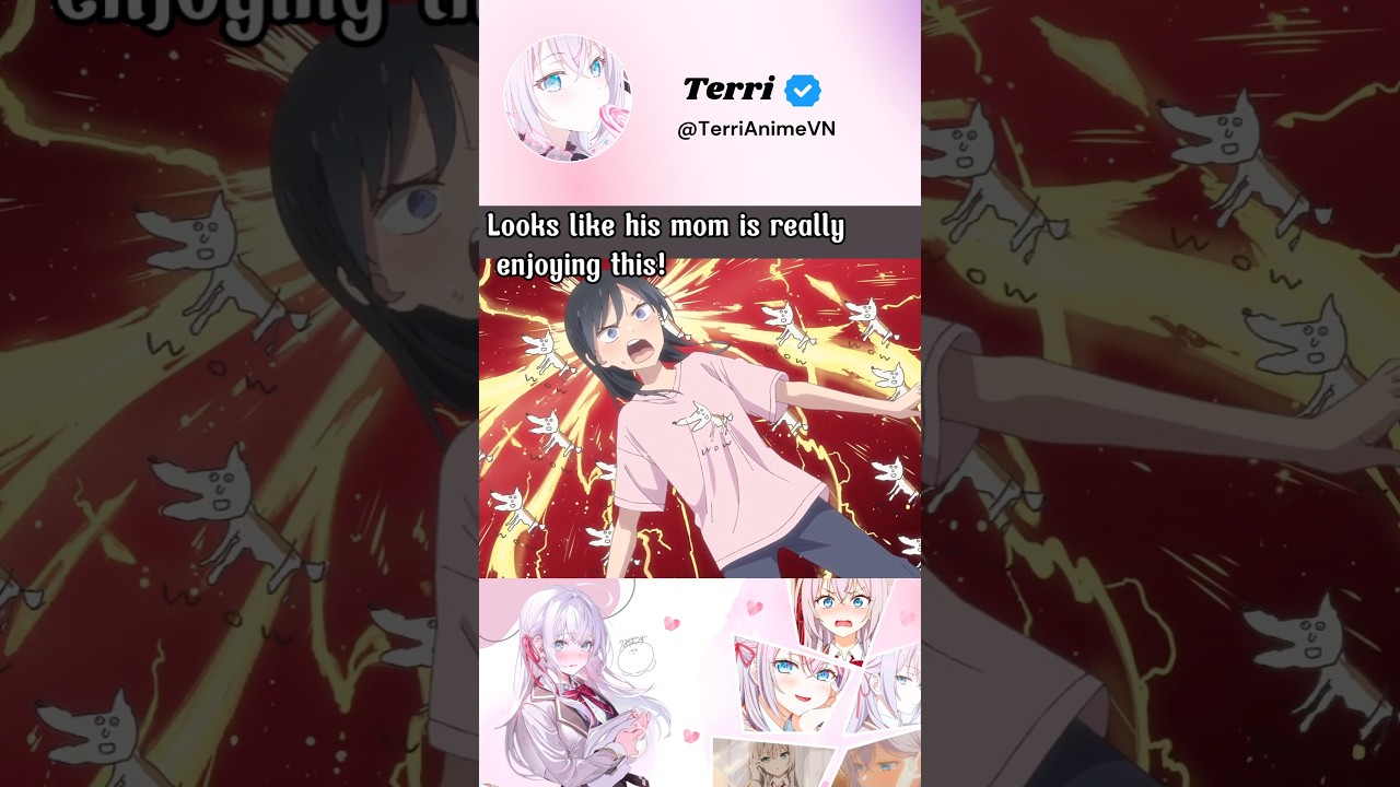 Looks like his mom is really enjoying this! 😆❤️ #anime