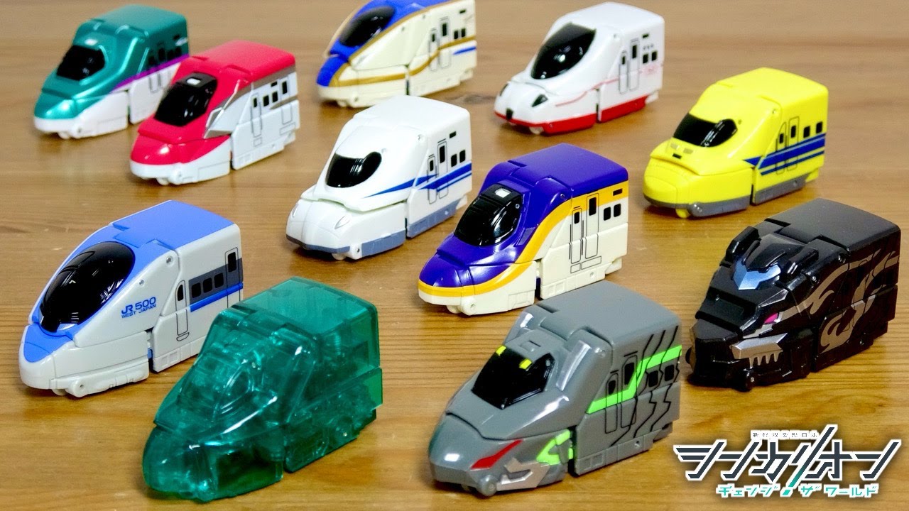 一発お手軽変形シリーズ！新幹線変形ロボ シンカリオン チェンジザ・ワールド クイックチェンジシンカリオン ドクターイエロー・E8つばさ・N700S のぞみ かもめ・500こだま・はやぶさクリアVer