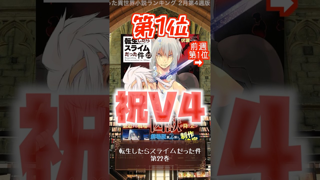 【ラノベ】本屋さんが売った異世界小説ランキング 2月第4週版【新文芸】 #shorts #ラノベ #異世界小説 #異世界漫画