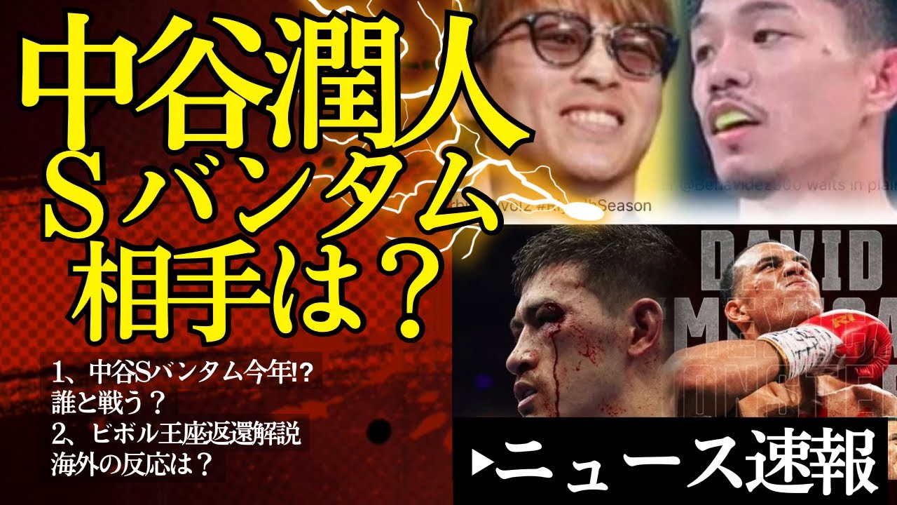 💯中谷潤人今年Sバンタム級なら誰と戦うか⁉️&ビボル王座返還解説【4/9ボクシングニュース】
