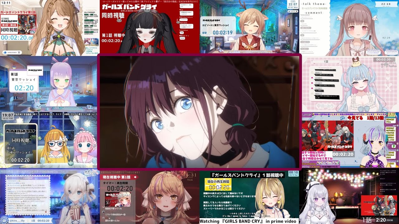 『ガールズバンドクライ』OP  Vtuber Reaction Mashup