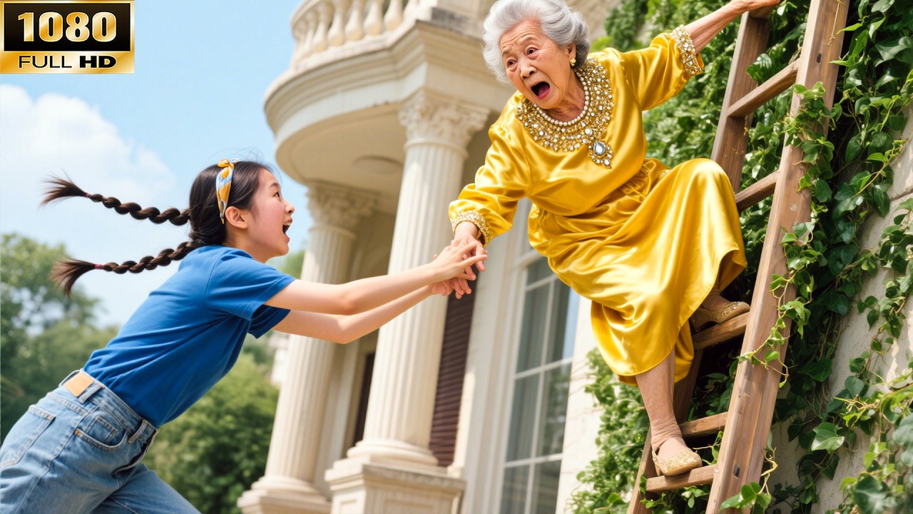 A poor girl saved a rich old lady, and from then on old lady treated her as her daughter!💗