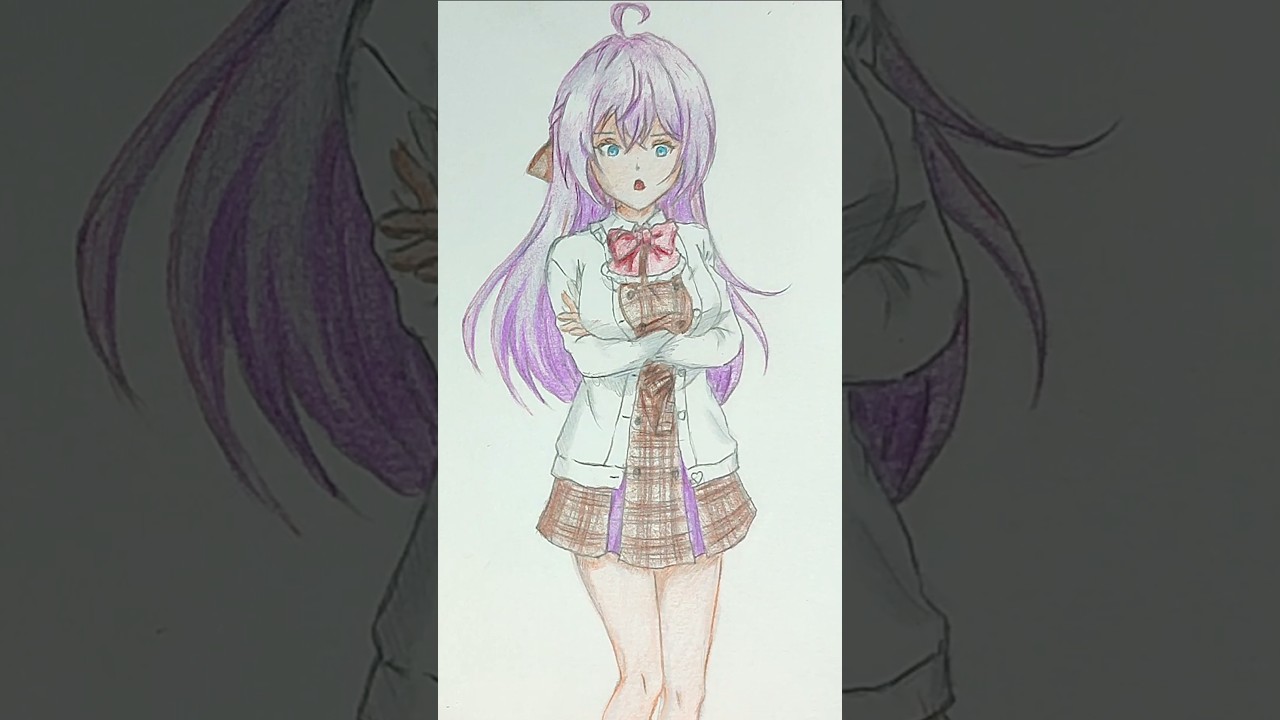 Draw Alya in 1 Minute? Russian Anime Girl Challenge #shorts  #art #drawing #sketch #anime #shorts