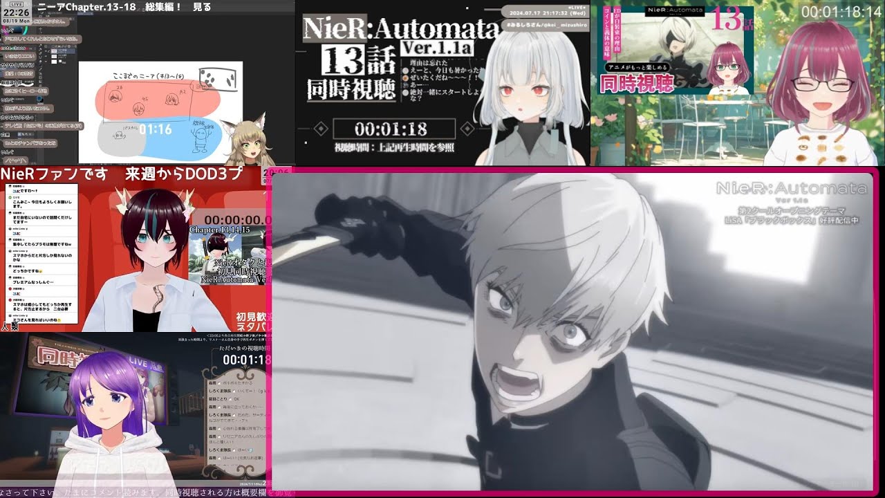 『NieR:Automata Ver1.1a』第2クールOP  Vtuber Reaction Mashup