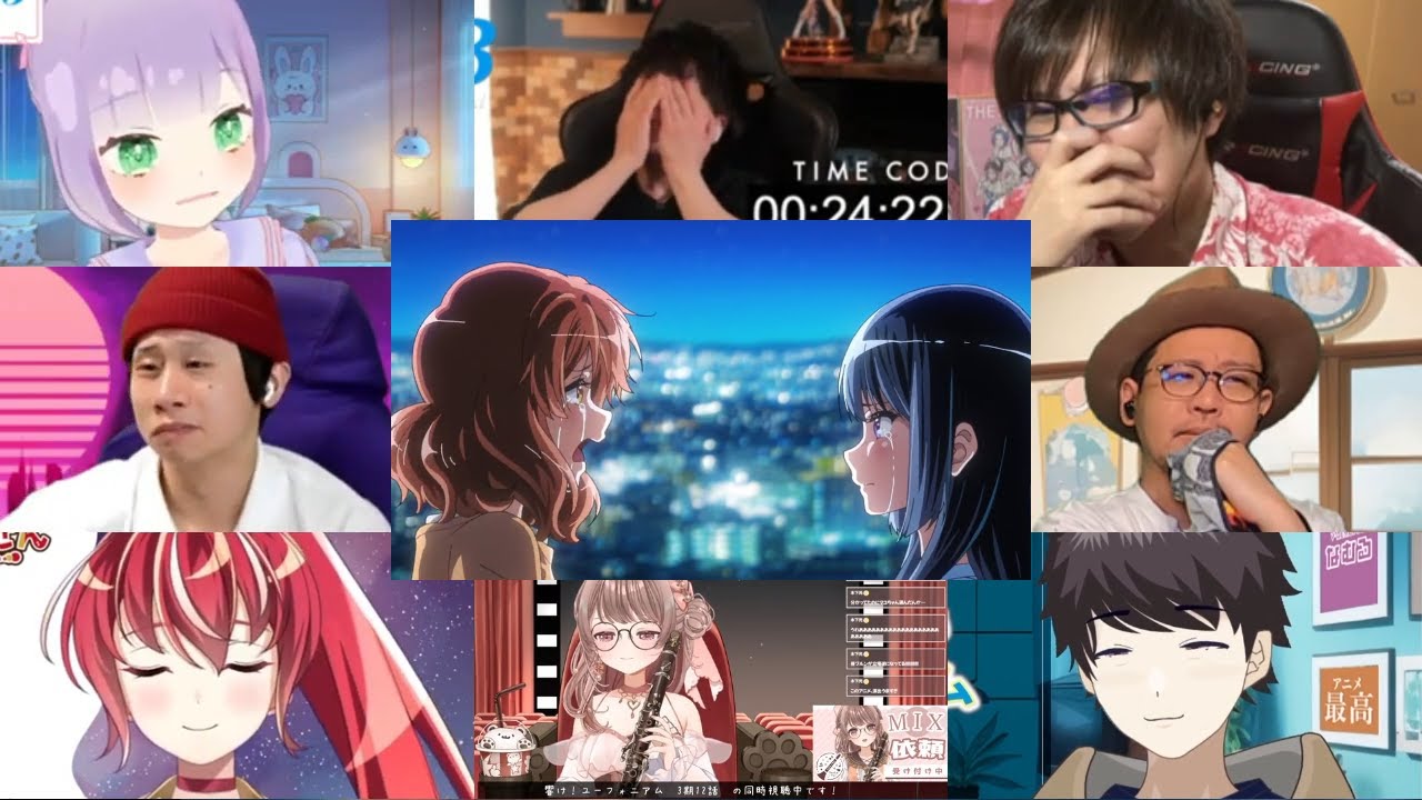 響け！ユーフォニアム 3期 12話 メガリアクション 同時視聴- Hibike! Euphonium Season 3 Episode 12 MEGA Reaction Mashup