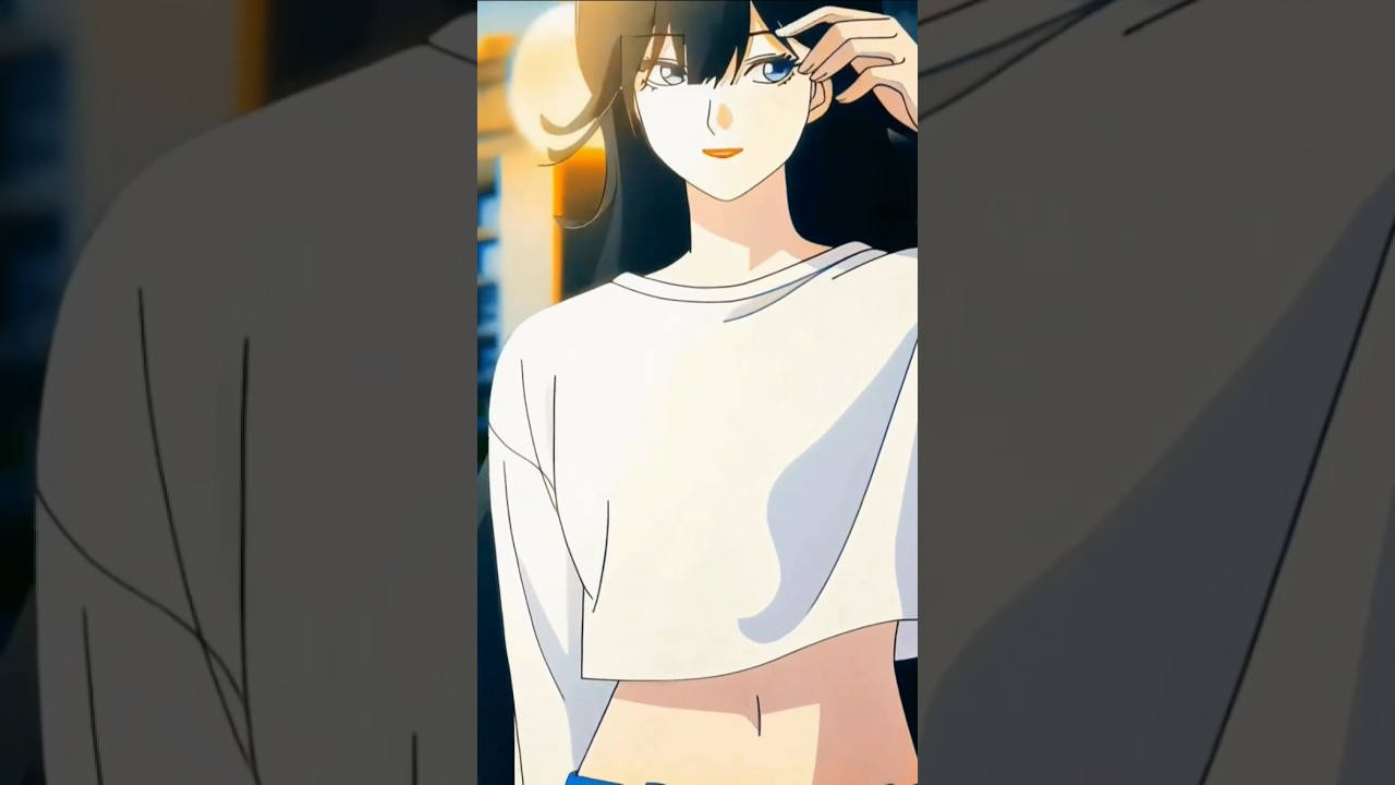 🥰Anime The girl downstairs le shiya😍 best edit with effect #anime #trinding