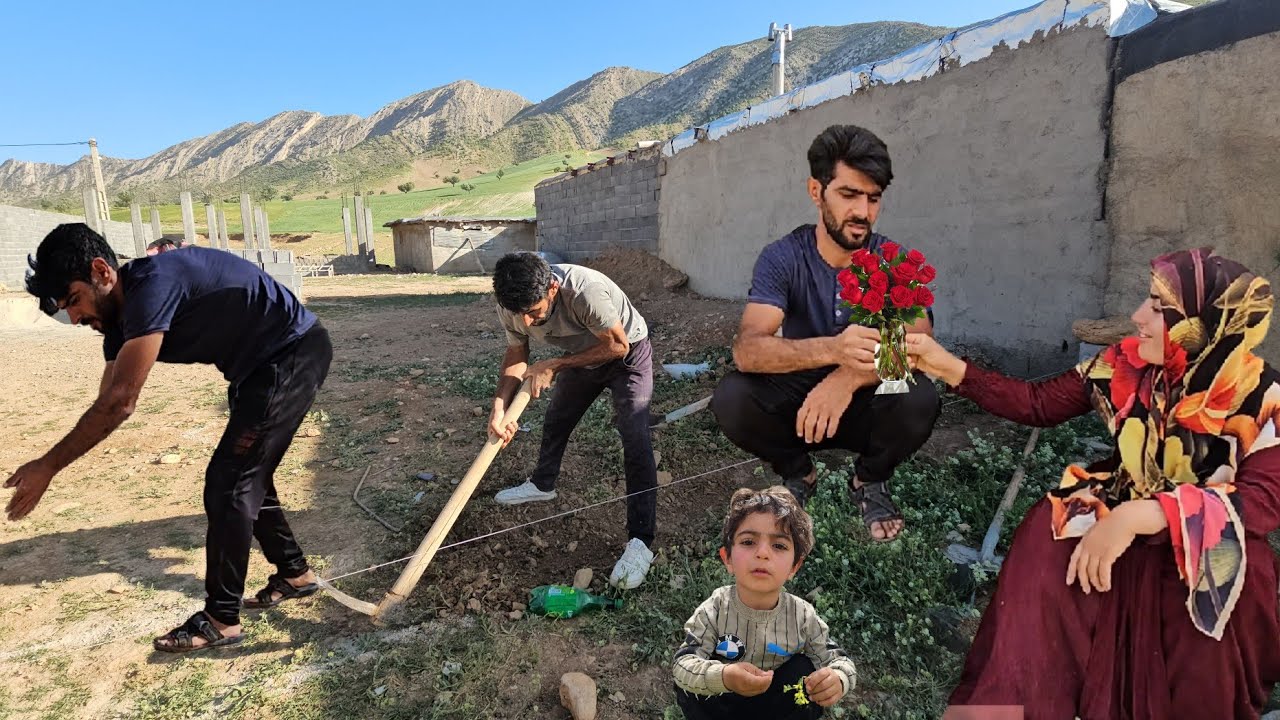 A heartwarming day with a survival challenge for Saleh and Sadri: Trying to build a house