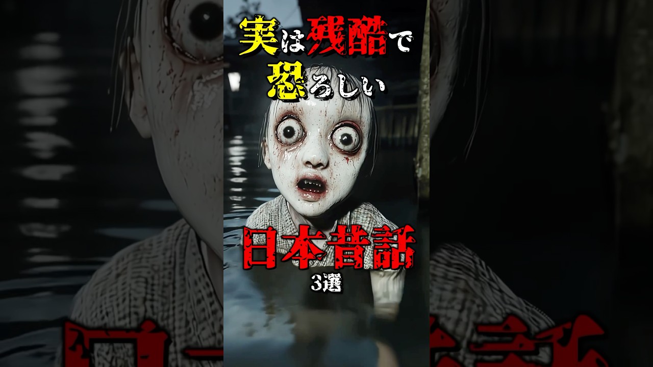 実は残酷で恐ろしい日本昔ばなし3選 #都市伝説 #雑学 #怖い話 #shorts