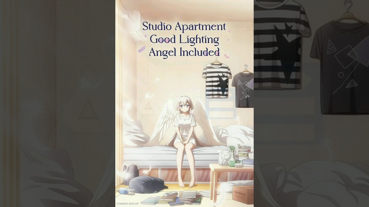 Studio Apartment, Good Lighting, Angel Included | ワンルーム、日当たり普通、天使つき。| Tenshitsuki; 天使つき【AniPlaylist】