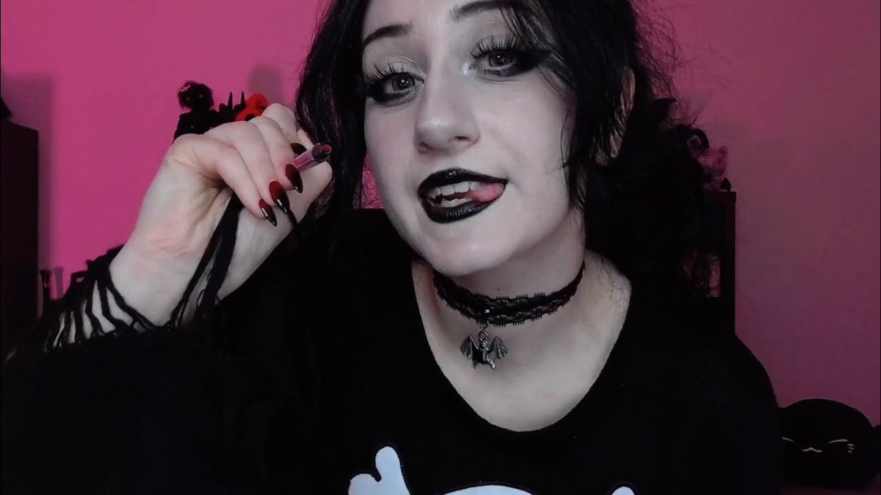 ASMR ✞ Flirty goth girl doodles on you (she thinks you're cute)