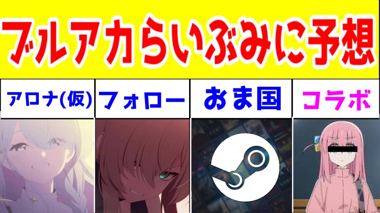 ブルアカらいぶみにの予想【Steam日本版？・メイン更新？・コラボ発表？】