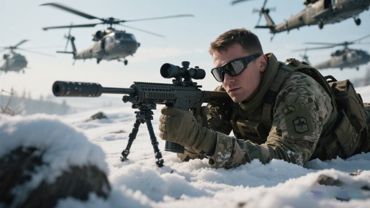 2025 Action Movies:Sniper in Snow Battle: One Shot Kills Enemy Pilot in the Head #hollywood