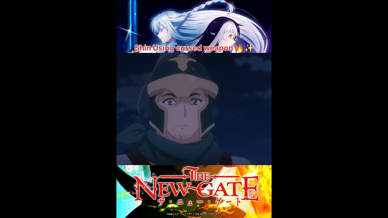 Shin Using cursed weapon 🔥✨ #anime #thenewgate #animemoments