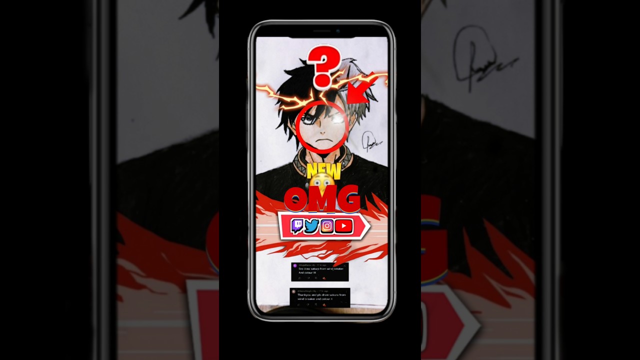 SAKURA DRAWING - FROM - WIND BREAKER - SUBSCRIBER CHALLENGE ME #drawing #shorts