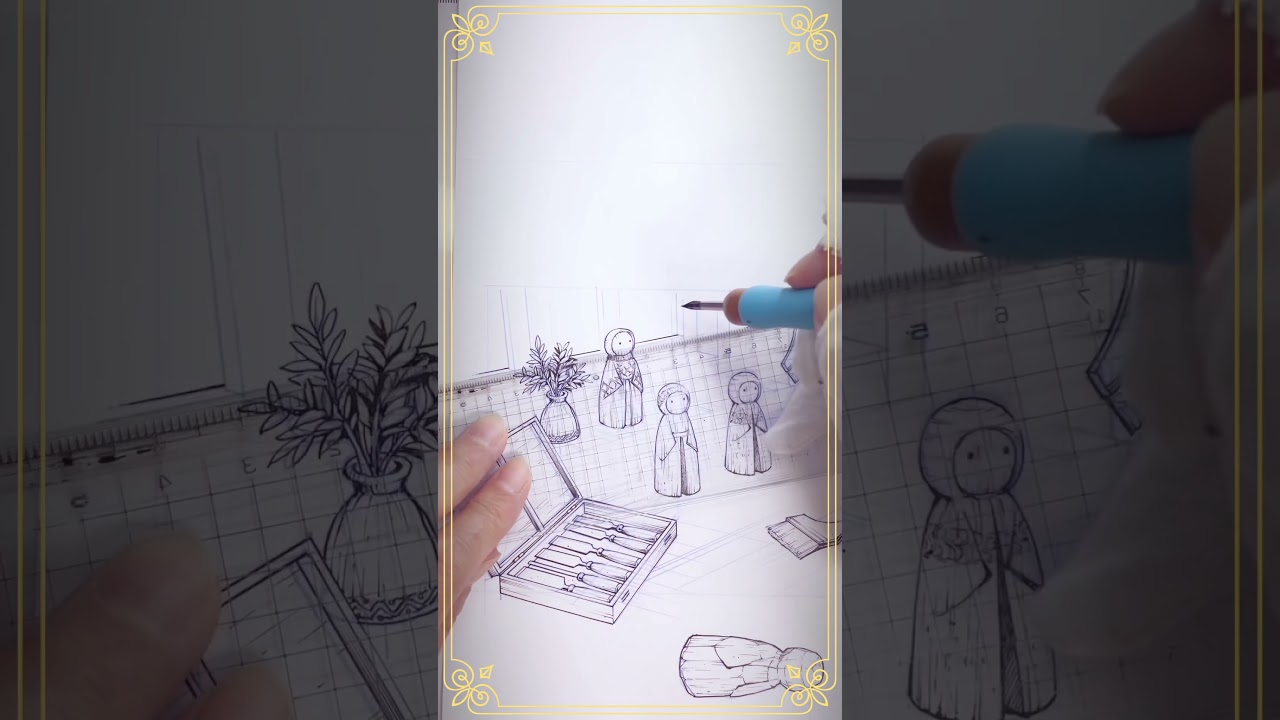 プロアシが描くアナログ背景【japanese manga  background art】p.85#鑑定スキルで成り上がる