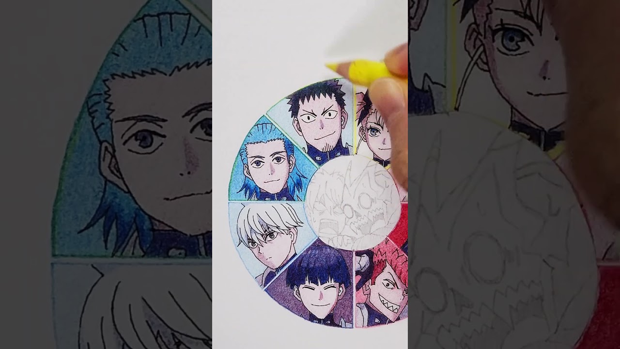 怪獣８号 3colorchallenge #kaijuno8 #怪獣8号 #colorwheel #大人の塗り絵