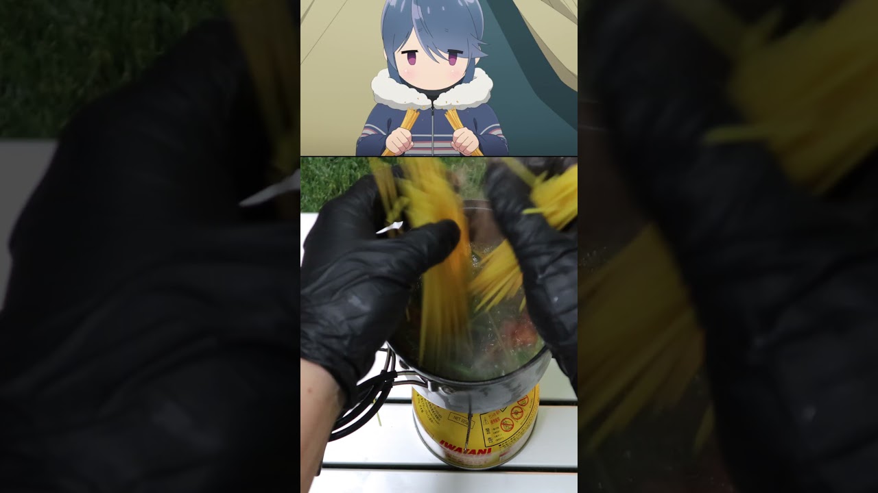 【再現レシピ】ゆるキャン△ ほうれん草とたっぷりトマトのパスタ【飯テロ アニメ飯 キャンプ飯 漫画飯】#アニメ #キャンプ #料理