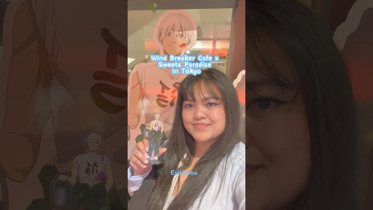Wind Breaker Cafe in Tokyo 🩵😍 #anime #windbreaker #hajime #umemiya #gojo #haul #travel #shorts