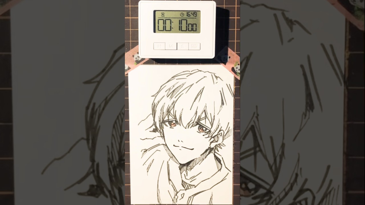 【忘却バッテリー】要圭を10秒、1分、10分で描いてみた！！！ #howtodraw #drawing #art #忘却バッテリー #要圭
