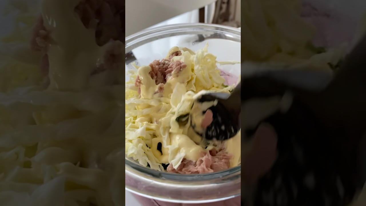 ツナとキャベツとほうれん草のサラダ#shorts