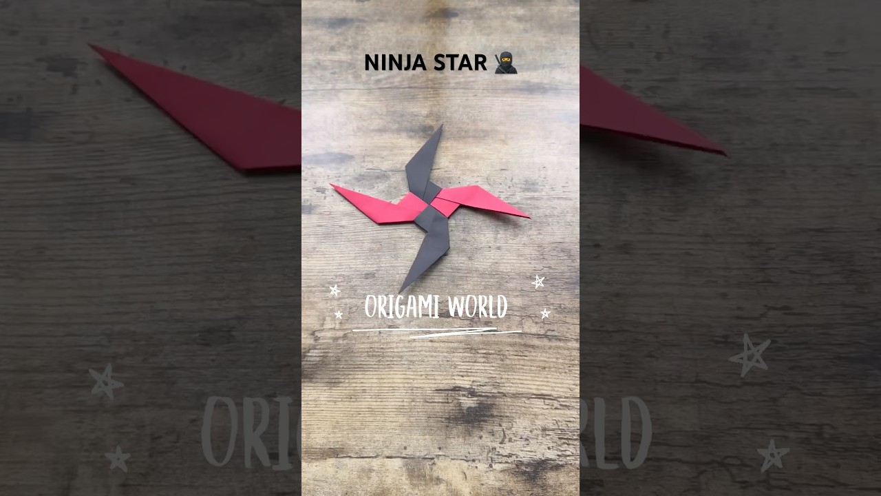 ORIGAMI NINJA STAR SHURIKEN PAPER CRAFT EASY TUTORIAL | DIY PAPER SHURIKEN NINJA STAR STEP BY STEP