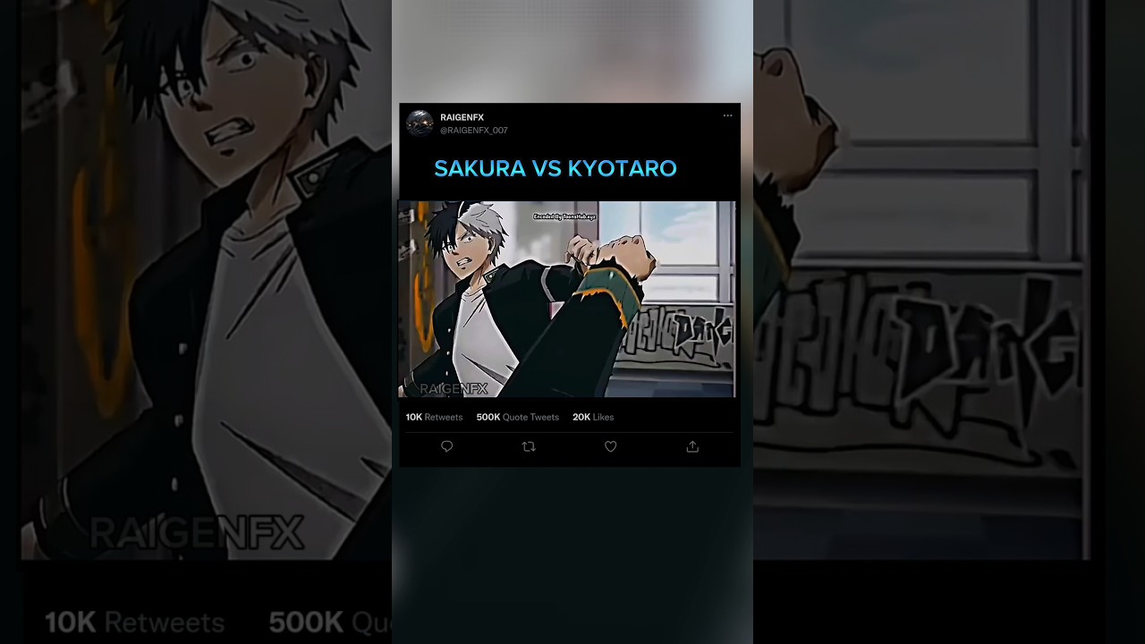 SAKURA VS KYOTARO 🥶✨|| #windbreaker #sakura #anime #animeedit