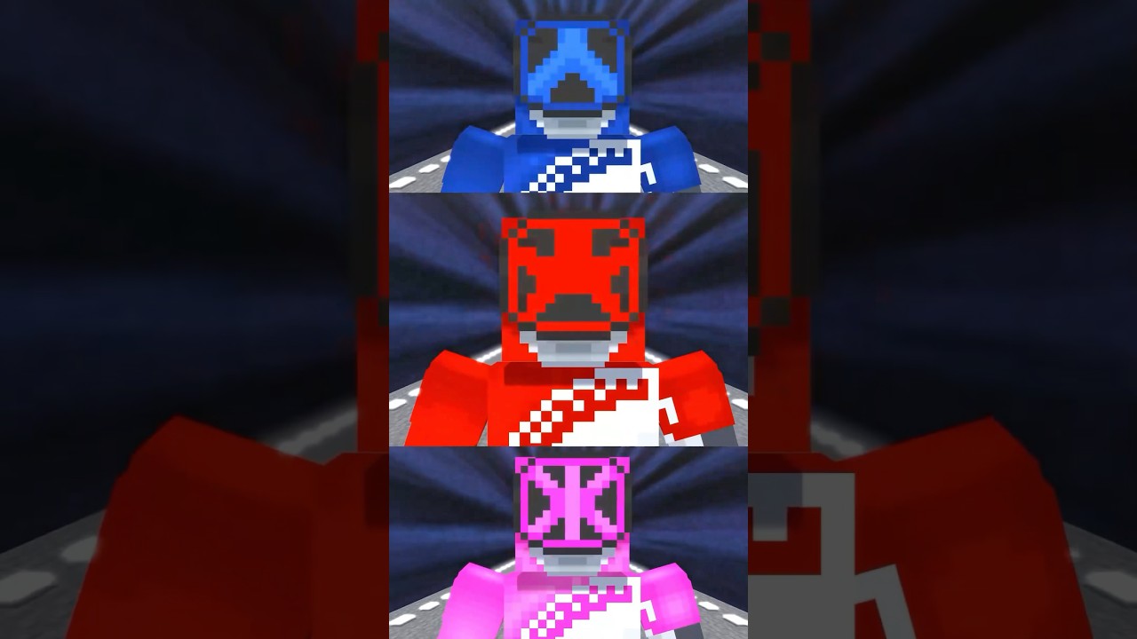 マイクラ世界の爆上戦隊ブンブンジャー　５人Ver　#shorts