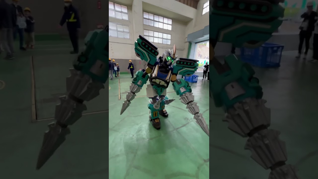 シンカリオン！Ｅ７かがやきドリルフォーム？！たくさんポーズ取ってくれました！ #信濃川発電所