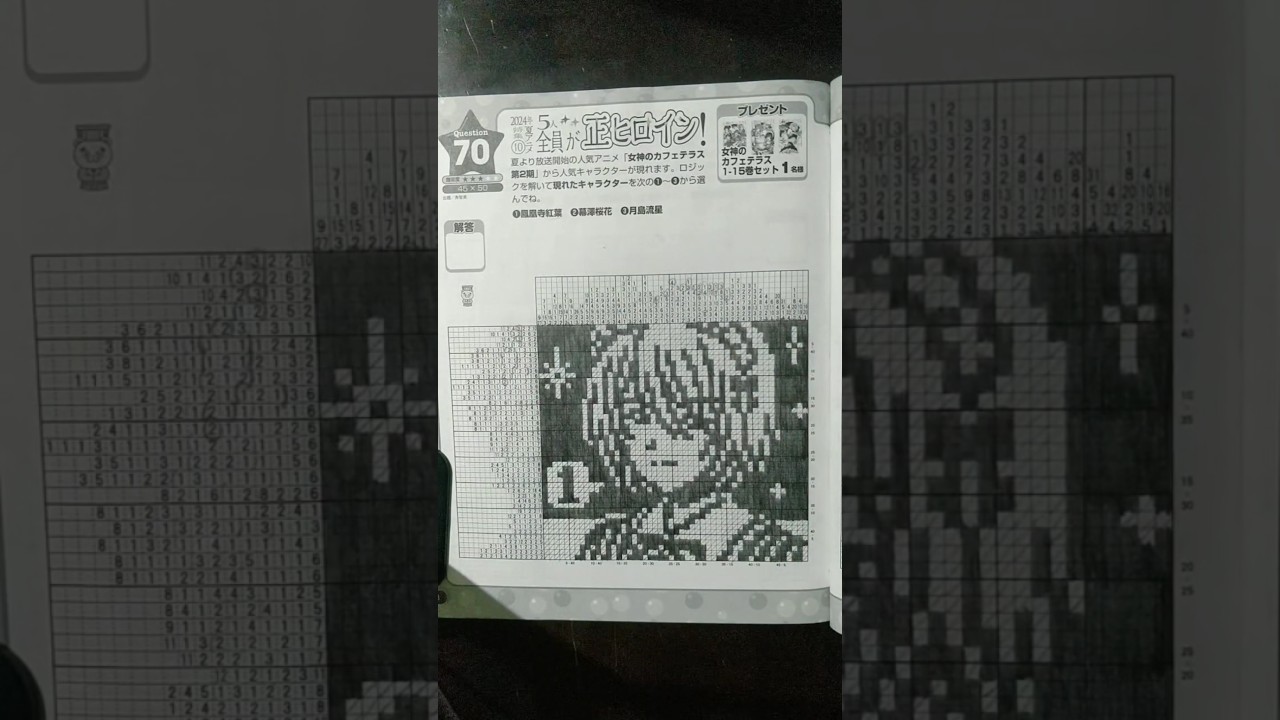 The Café Terrace and Its Goddesses | 女神のカフェテラス | Megami no Kafe Terasu | picross puzzle timelapse s