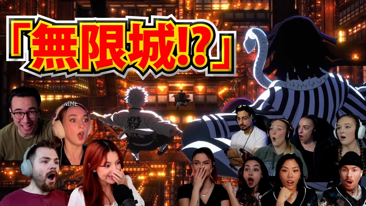 【海外の反応】無限城に吸い込まれた実弥と伊黒に言葉が出ないリアクターたち【鬼滅の刃・柱稽古編1話】