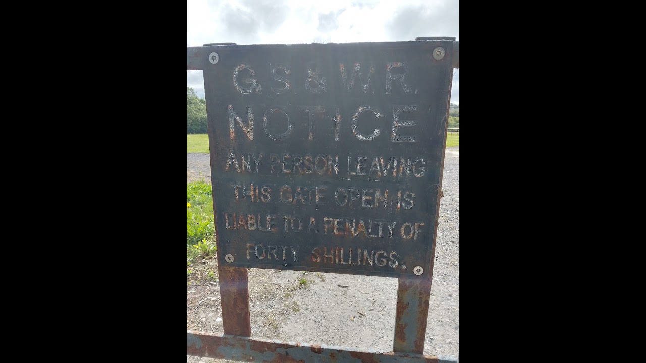 gate sign - notice the fine is in old UK shillings (coins) - more info in description