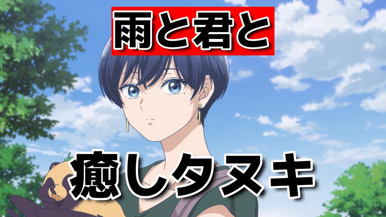 【雨と君と】1話！癒しタヌキアニメきましたね！【2025年夏アニメ】