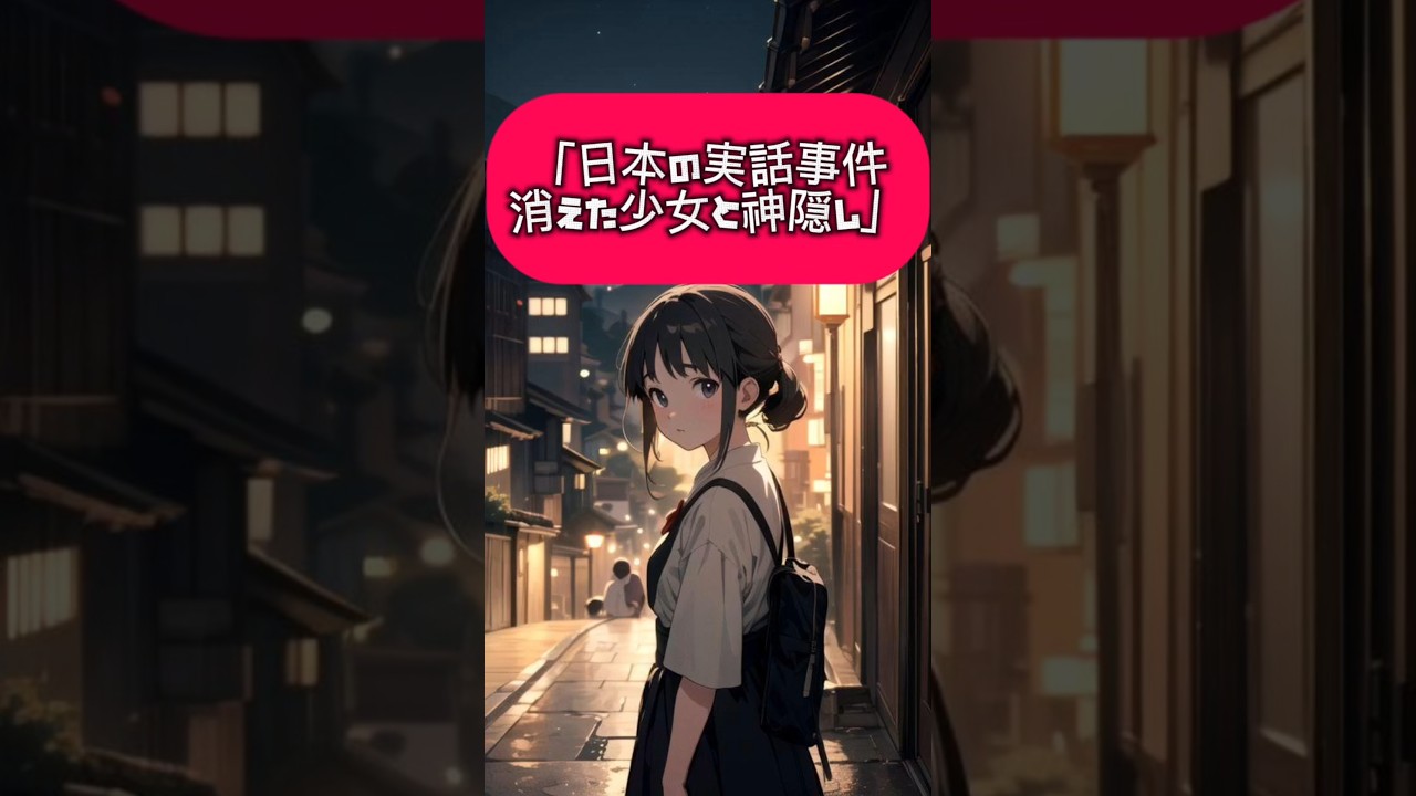 「日本の実話事件｜消えた少女と神隠し」🔥🔥🔥