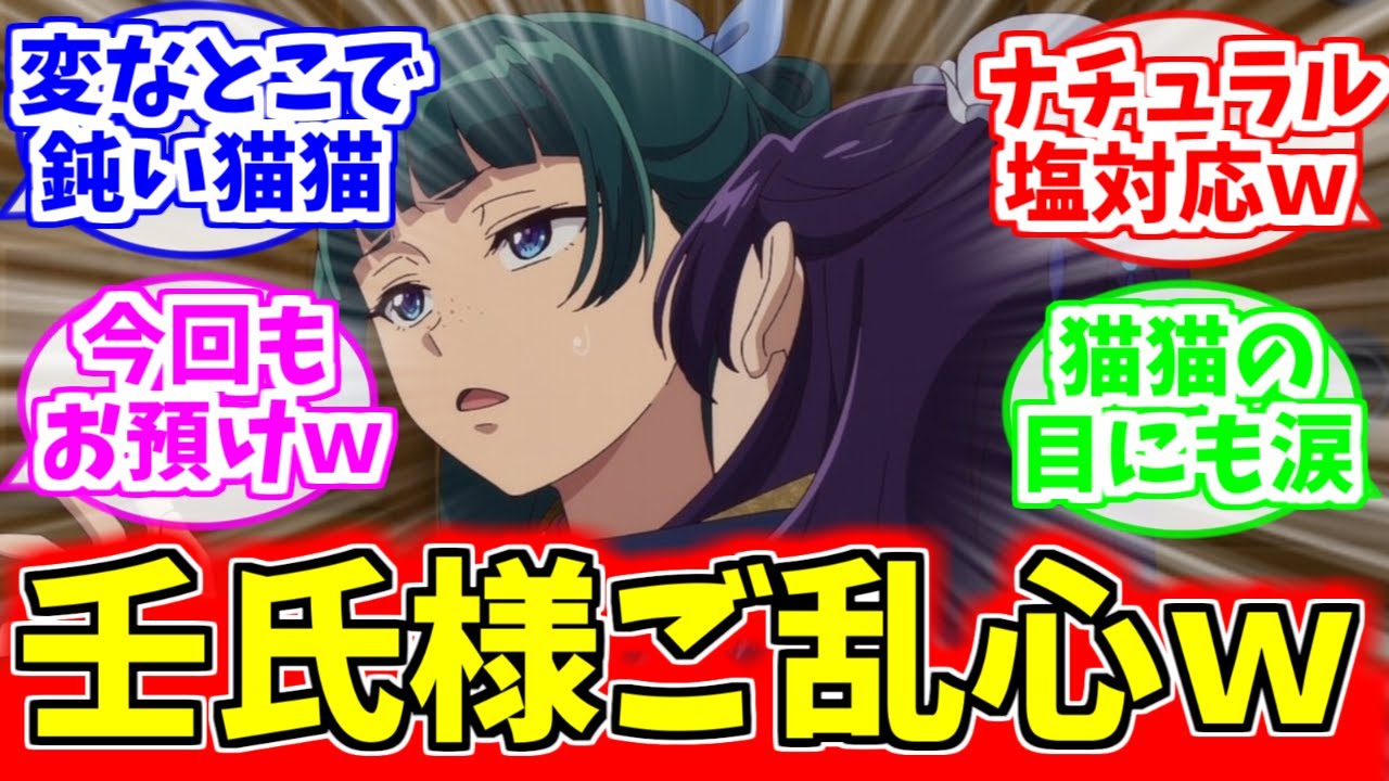 【薬屋のひとりごと】遂に最終回！宦官モードじゃない壬氏様やる気満々だが...！続編制作決定にて猫猫と壬氏の関係はどうなる...！？ みんなの反応まとめ【薬屋のひとりごと 最終話】