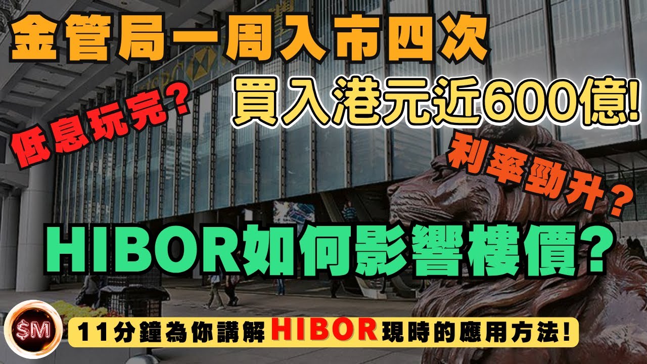 【拆息全升】港匯走弱令金管局一周入市四次買入港元近六百億！低息玩完利率暴升令樓價下跌？HIBOR升幾多先影響樓價？１１分鐘為你講解HIBOR現時的應用方法｜拆息飊升｜弱方兌換保證｜港元沽盤｜SM投資記