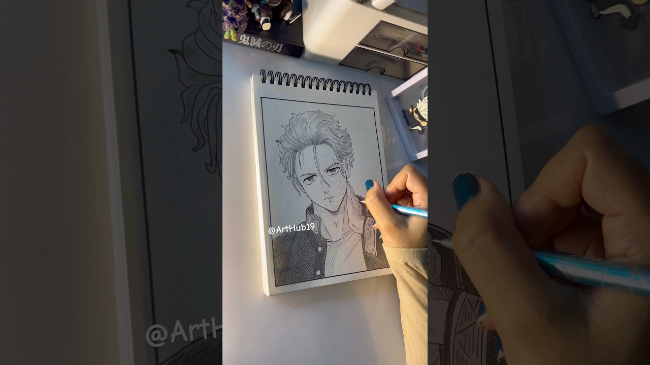 Sketching Hajime Umemiya ✍️ | Wind Breaker’s Quiet Strength 💥  #art #shorts