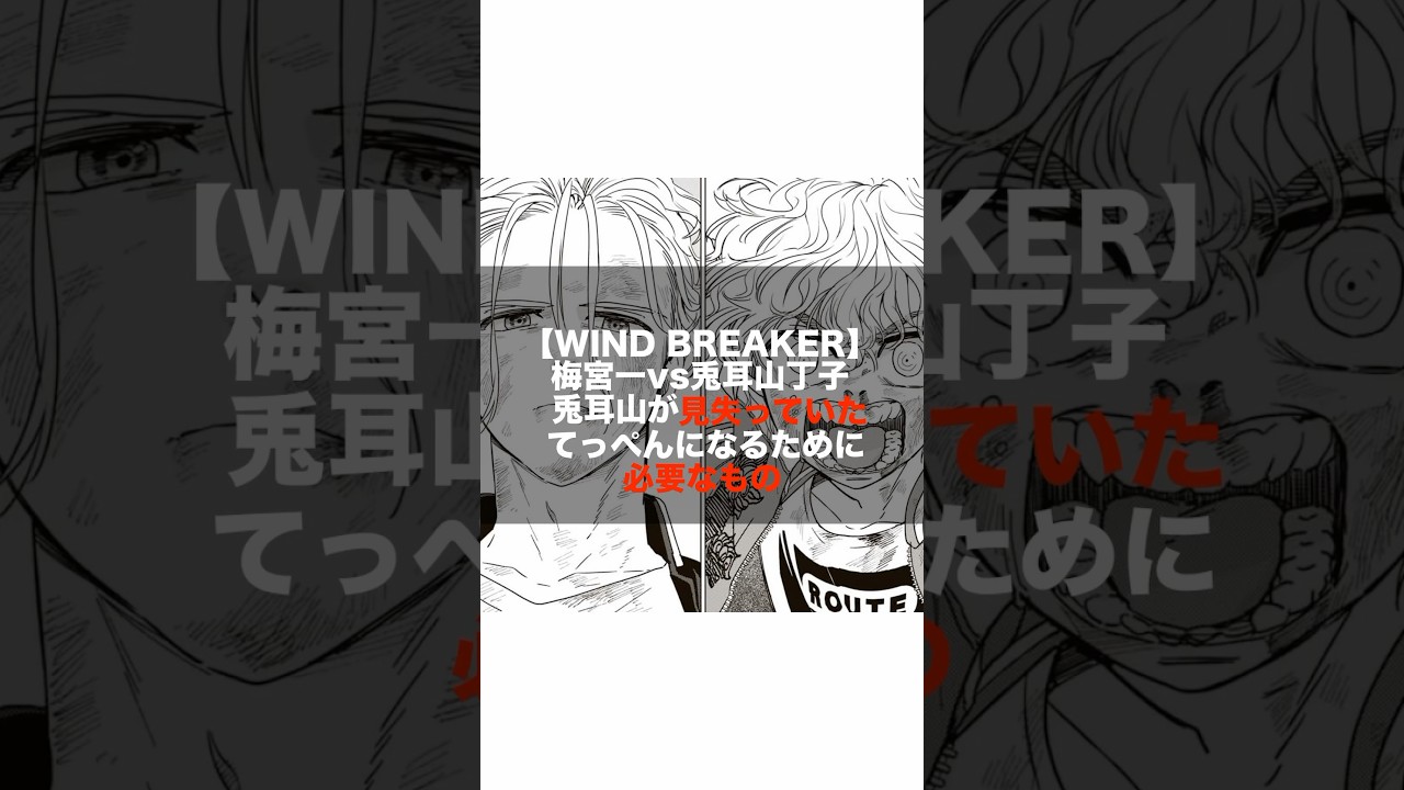 【WIND BREAKER】兎耳山が見失っていたてっぺんになるために必要なもの#windbreaker #ウィンブレ #漫画 #マンガ #アニメ #名言 #名シーン