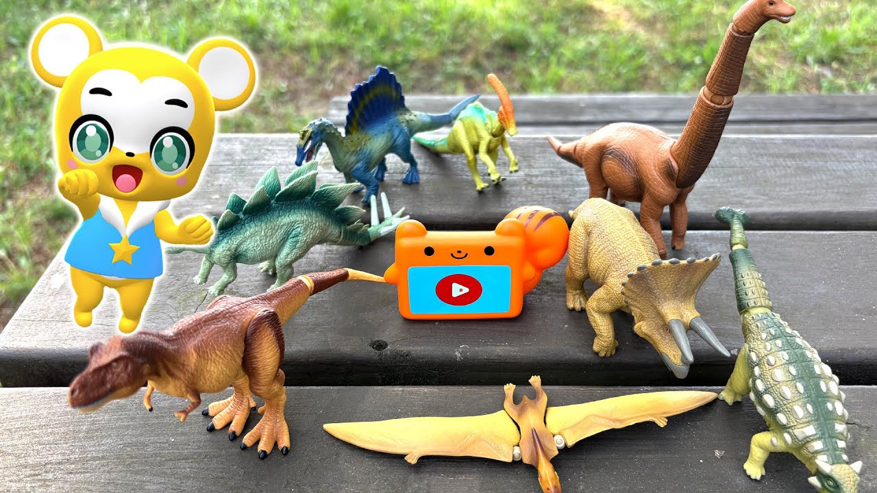 【おもちゃ】恐竜とタブリスを探そう！ティラノサウルス・トリケラトプス・プラキオサウルス・プテラノドン★きょうりゅういっぱい 子供向け知育動画★赤ちゃん喜ぶアニメ,Tomica Cars