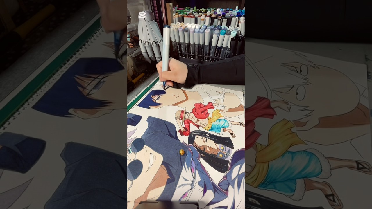 来年からアニメーターになる大学生がリクエストの清峰葉流火描く⸜( ⌓̈ )⸝✐☡ #アニメーター #イラストメイキング #模写 #忘却バッテリー #清峰葉流火 #shorts