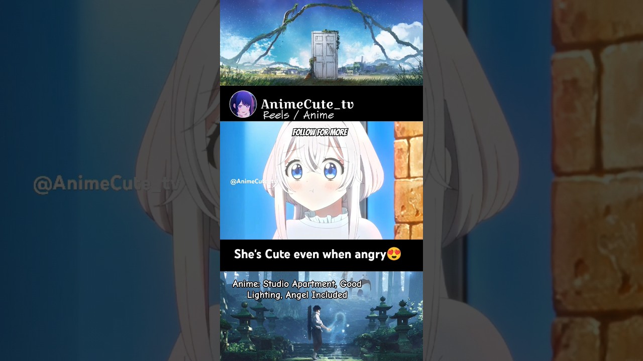 She's cute when angry 😍 #oneroomhiatarifutsuutenshitsuki #anime #animeedit #couple #romantic #love