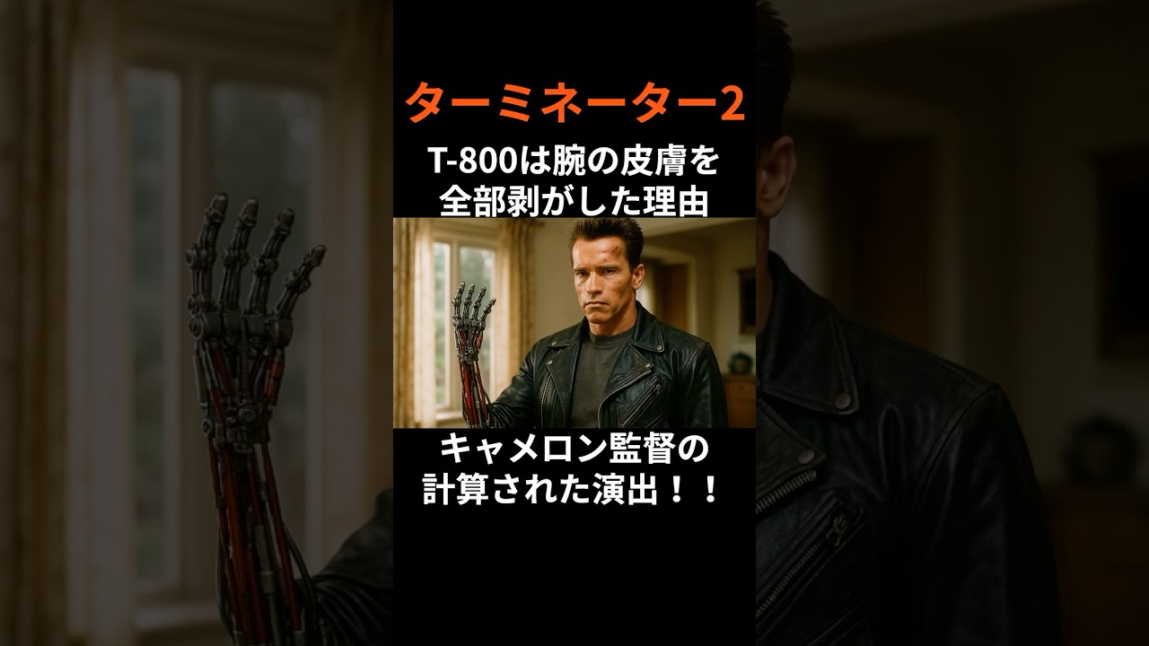 『ターミネーター2』T-800が腕の皮膚を全部剥がした本当の理由｜キャメロン監督の計算が生んだ奇跡のワンシーン #film #movie #映画 #トリビア #雑学 #shorts