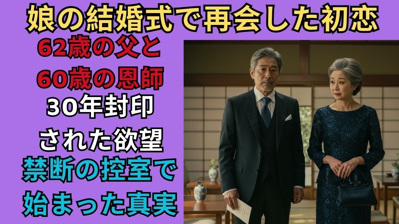 【シニア恋愛】結婚式場の控室で…三十年封印の扉が開く