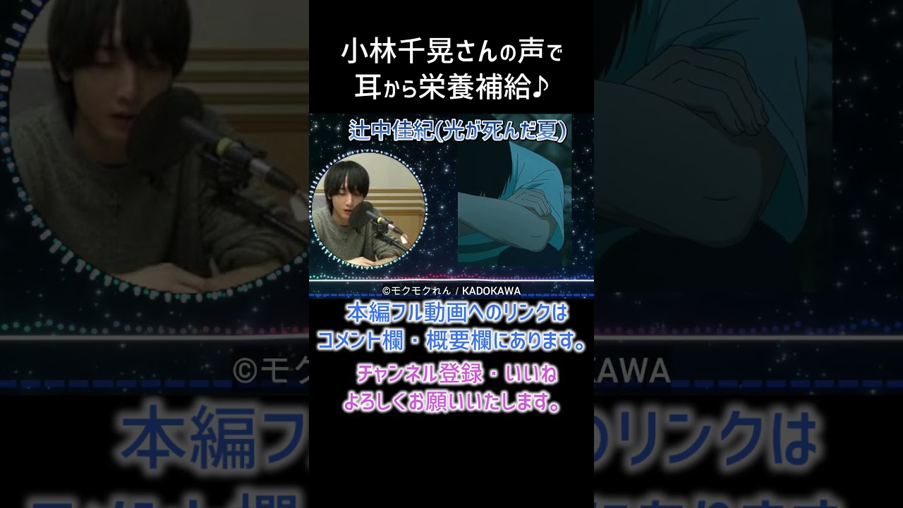 【耳が幸せ】辻中佳紀 CV:小林千晃さん　【光が死んだ夏】 【小林千晃】