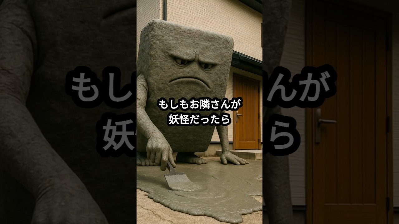 もしもお隣さんが妖怪だったら!?  #妖怪 #ホラー #ai #ai動画 #都市伝説