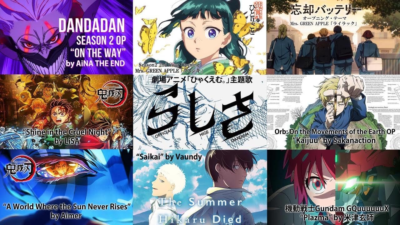 2025 TOP 9 主題歌OP 作業用BGM【全9曲】The Best Opening FULL Song 【9 songs】#鬼滅の刃 #demonslayer #dandadan #gundam