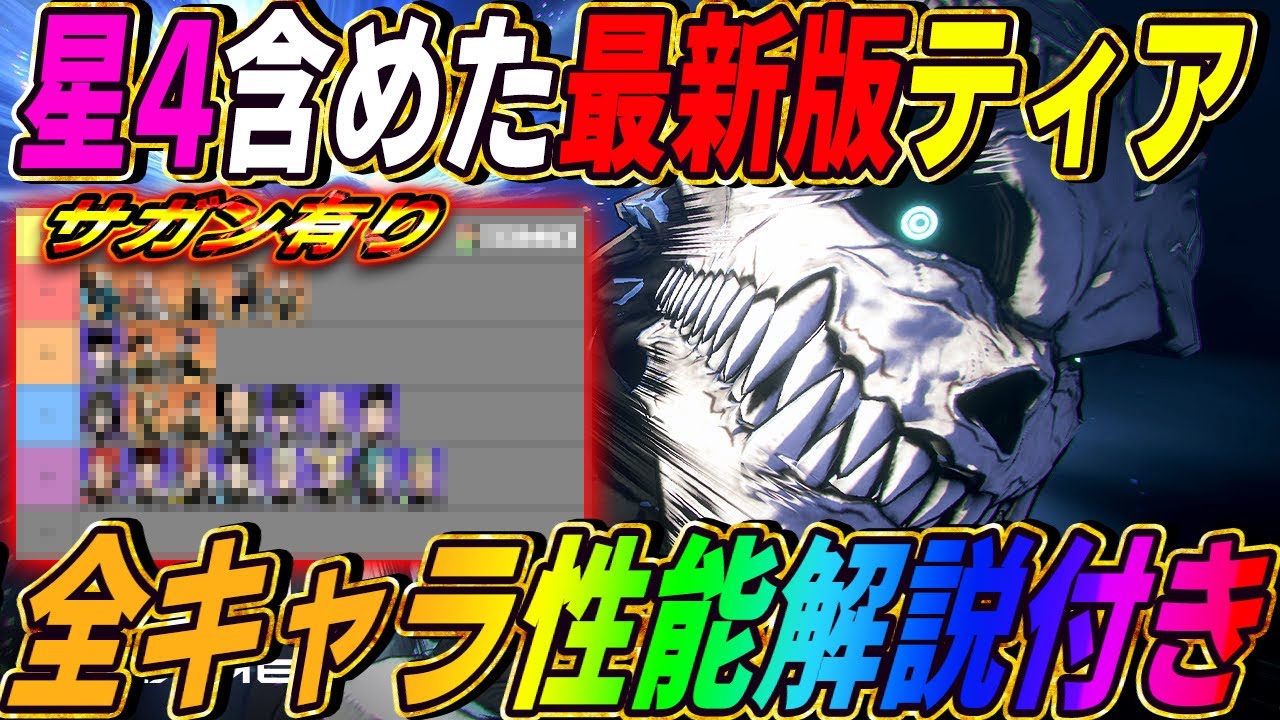 【怪獣８号 THE GAME】最新版Tier表‼️星4込で全キャラ解説付き‼️攻略サイトとは星4評価が全然違うのは何故⁉️　#怪獣8号 　#vtuber