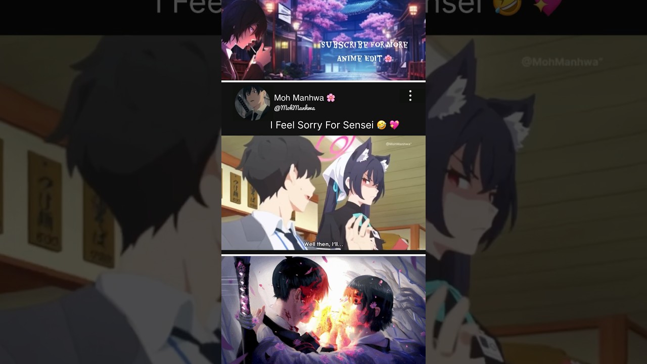 I Feel Sorry For Sensei 🤣💖|Blue Archive|#anime #animeedit #animemoments #bluearchiveglobal #shorts